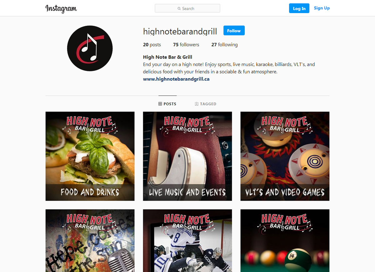 High Note Bar & Grill on Instagram
