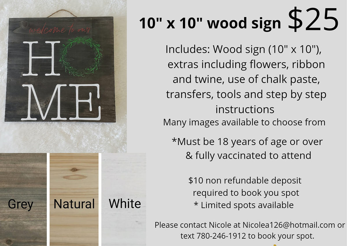 Chalk Foxy's 10x10'' Wood Sign