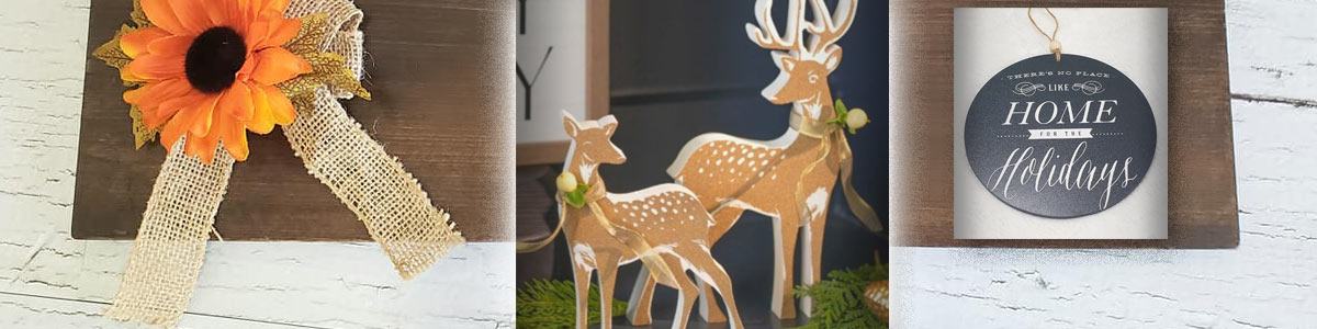 Chalk Foxy's Double Sided Deer or 10" Round