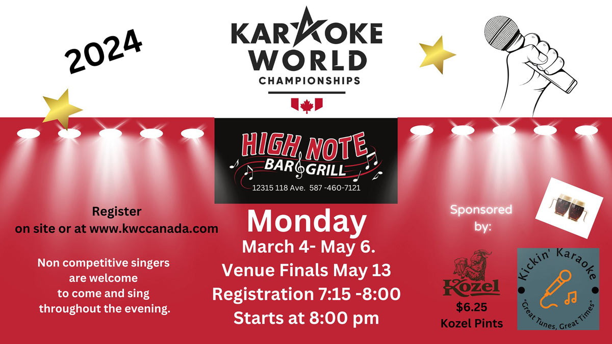 Karaoke World Championships at High Note Bar & Grill
