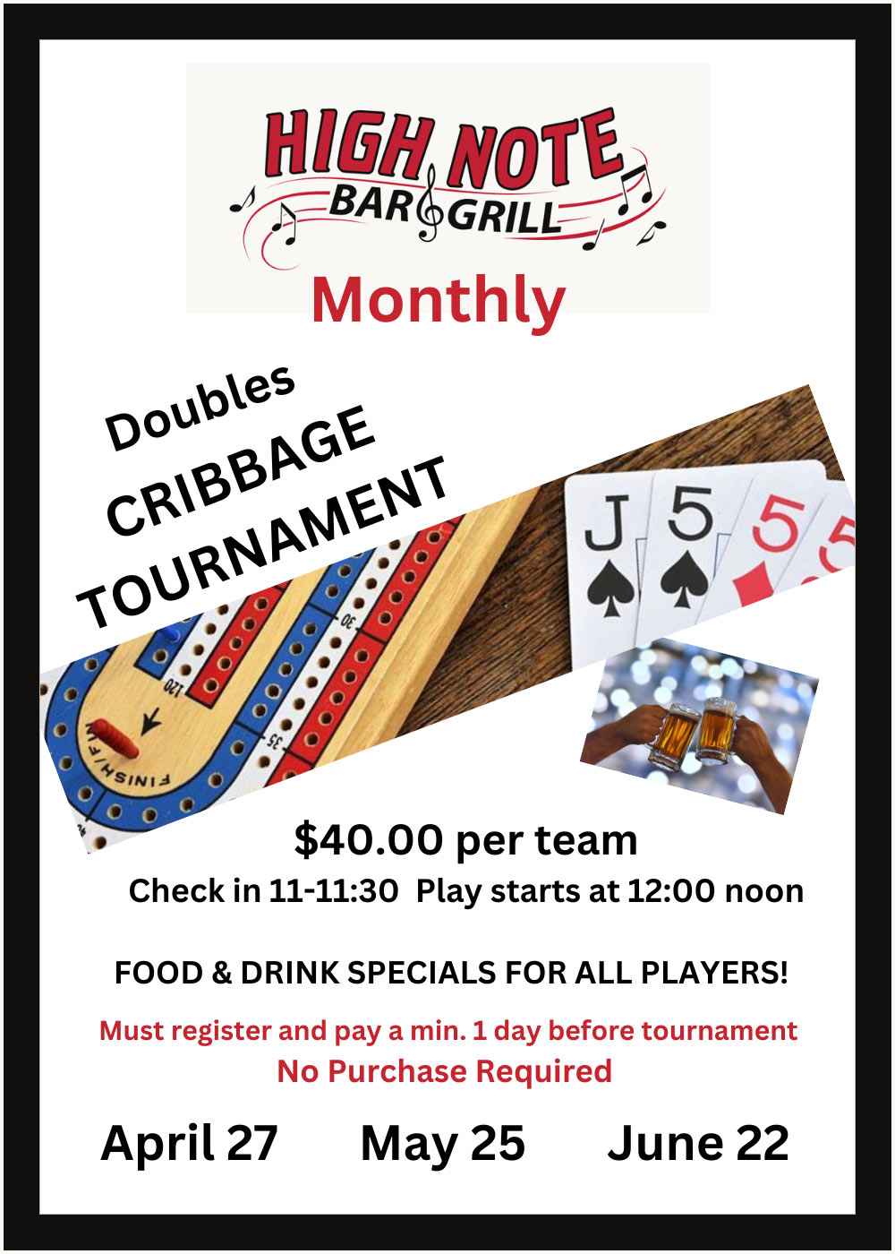 May 25, 2025: Cribbage Tournament