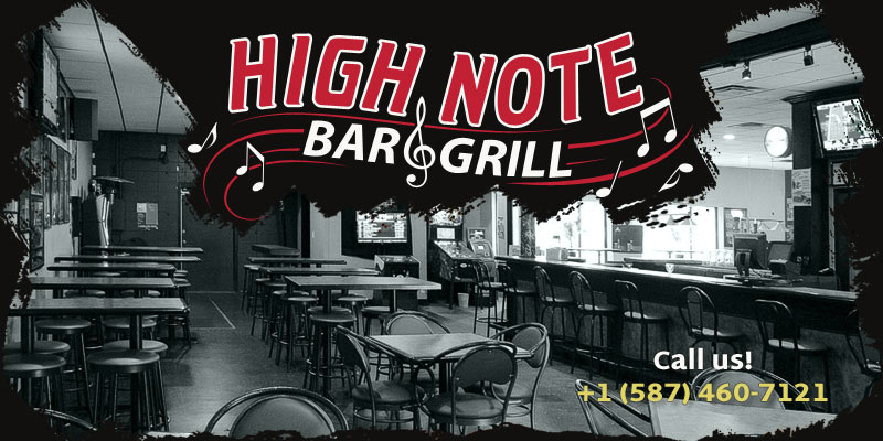 Start or end your day on a high note! Enjoy sports, live music and karaoke at High Note Bar & Grill.